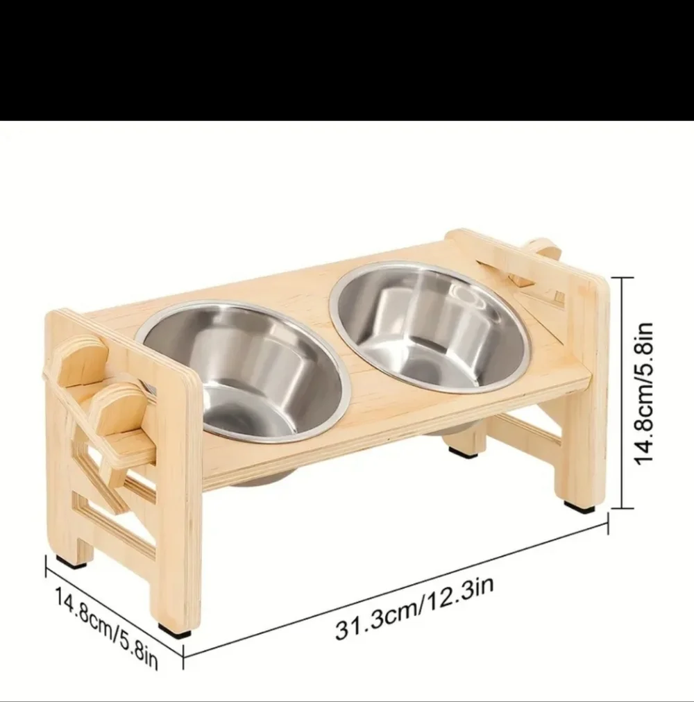 Raised dog bowls